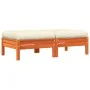 Fußstütze Gartenkissen 2 Stück Massivholz Kiefer braun Wachs von , Modulare Sofas für den Außenbereich - Ref: Foro24-838170, ...