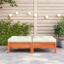 Reposapiés jardín cojines 2 uds madera maciza pino marrón cera by , Modular outdoor sofas - Ref: Foro24-838170, Price: 117,36...