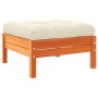 Reposapiés jardín cojines 2 uds madera maciza pino marrón cera by , Modular outdoor sofas - Ref: Foro24-838170, Price: 117,36...