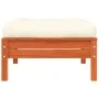 Fußstütze Gartenkissen 2 Stück Massivholz Kiefer braun Wachs von , Modulare Sofas für den Außenbereich - Ref: Foro24-838170, ...