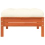 Reposapiés jardín cojines 2 uds madera maciza pino marrón cera by , Modular outdoor sofas - Ref: Foro24-838170, Price: 117,36...