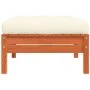 Fußstütze Gartenkissen 2 Stück Massivholz Kiefer braun Wachs von , Modulare Sofas für den Außenbereich - Ref: Foro24-838170, ...