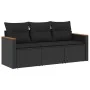 Set de sofás de jardín con cojines 3 pzas ratán sintético negro by , Garden sets - Ref: Foro24-3225754, Price: 204,59 €, Disc...
