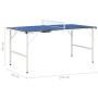 Mesa de ping pong con red azul 152x76x66 cm