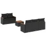 Set de sofás de jardín 6 piezas y cojines ratán sintético negro de , Conjuntos de jardín - Ref: Foro24-3225782, Precio: 394,7...