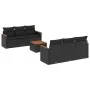 Set de comedor de jardín 7 pzas y cojines ratán sintético negro de , Conjuntos de jardín - Ref: Foro24-3225789, Precio: 447,9...