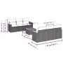 Garten-Essgruppe 7-teilig mit schwarzen Polstern aus synthetischem Rattan von , Gartensets - Ref: Foro24-3225789, Preis: 447,...