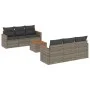 7-teiliges Gartensofa-Set mit grauen PE-Rattan-Kissen. von , Gartensets - Ref: Foro24-3225794, Preis: 412,22 €, Rabatt: %