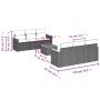 Set de sofás de jardín 7 piezas con cojines ratán PE gris by , Garden sets - Ref: Foro24-3225794, Price: 391,89 €, Discount: %