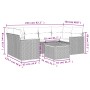 Garten-Essgruppe 7-teilig mit schwarzen Polstern aus synthetischem Rattan von , Gartensets - Ref: Foro24-3225796, Preis: 438,...