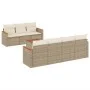 Juego de sofás de jardín con cojines beige 8 pzas ratán PE by , Garden sets - Ref: Foro24-3225806, Price: 536,16 €, Discount: %