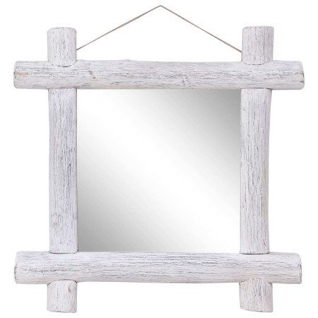 Weißer Spiegel aus recyceltem Massivholz, 70 x 70 cm von vidaXL, Spiegel - Ref: Foro24-283932, Preis: 78,70 €, Rabatt: %