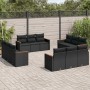 Set de sofás de jardín 12 piezas cojines ratán sintético negro by , Garden sets - Ref: Foro24-3225831, Price: 859,32 €, Disco...