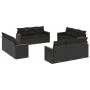 Set de sofás de jardín 12 piezas cojines ratán sintético negro by , Garden sets - Ref: Foro24-3225831, Price: 893,06 €, Disco...