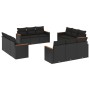 Set de sofás de jardín 12 piezas cojines ratán sintético negro by , Garden sets - Ref: Foro24-3225831, Price: 859,32 €, Disco...