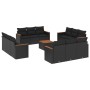 Set de sofás de jardín y cojines 13 pzas ratán sintético negro by , Garden sets - Ref: Foro24-3225838, Price: 898,39 €, Disco...