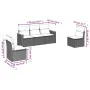 Gartenmöbel-Set, 5-teilig, mit schwarzen Polstern aus synthetischem Rattan. von , Gartensets - Ref: Foro24-3225846, Preis: 29...