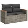 Gartensofa-Set mit 5-teiligen Kissen aus grauem synthetischem Rattan von , Gartensets - Ref: Foro24-3225850, Preis: 283,84 €,...