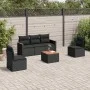 6-piece garden sofa set with black synthetic rattan cushions by , Garden sets - Ref: Foro24-3225852, Price: 346,46 €, Discoun...