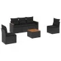 6-piece garden sofa set with black synthetic rattan cushions by , Garden sets - Ref: Foro24-3225852, Price: 346,46 €, Discoun...