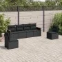 Set de sofás de jardín 6 piezas y cojines ratán sintético negro by , Garden sets - Ref: Foro24-3225859, Price: 374,51 €, Disc...