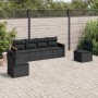 Set de sofás de jardín 6 piezas y cojines ratán sintético negro by , Garden sets - Ref: Foro24-3225859, Price: 373,38 €, Disc...