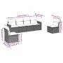 Set de sofás de jardín 6 piezas y cojines ratán sintético negro by , Garden sets - Ref: Foro24-3225859, Price: 374,51 €, Disc...