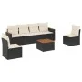 Set de comedor de jardín 7 pzas y cojines ratán sintético negro by , Garden sets - Ref: Foro24-3225867, Price: 374,47 €, Disc...