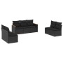 Set de comedor de jardín 7 pzas y cojines ratán sintético negro by , Garden sets - Ref: Foro24-3225873, Price: 426,57 €, Disc...