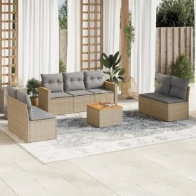 Gartensofa-Set mit 8-teiligen beigen Kissen aus PE-Rattan-Mischung. von , Gartensets - Ref: Foro24-3225884, Preis: 458,57 €, ...