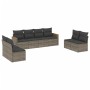 Gartensofagarnitur 8-teilig mit grauen Polstern aus synthetischem Rattan von , Gartensets - Ref: Foro24-3225892, Preis: 433,9...