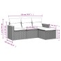 Gartensitzgruppe 4-teilig mit schwarzen Polstern aus synthetischem Rattan von , Gartensets - Ref: Foro24-3225901, Preis: 242,...