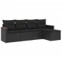 Set de muebles de jardín 5 pzas y cojines ratán sintético negro de , Conjuntos de jardín - Ref: Foro24-3225915, Precio: 301,8...