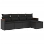 Set de muebles de jardín 5 pzas y cojines ratán sintético negro by , Garden sets - Ref: Foro24-3225915, Price: 295,23 €, Disc...