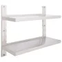 Floating wall shelf 2 levels stainless steel 100x30 cm by vidaXL, Shelves and shelves - Ref: Foro24-51047, Price: 112,82 €, D...