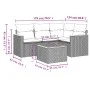 Set de muebles de jardín 5 pzas y cojines ratán sintético negro by , Garden sets - Ref: Foro24-3225936, Price: 329,69 €, Disc...