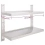Floating wall shelf 2 levels stainless steel 100x30 cm by vidaXL, Shelves and shelves - Ref: Foro24-51047, Price: 112,82 €, D...
