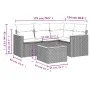 Gartensofa-Set mit 5-teiligen Kissen aus grauem synthetischem Rattan von , Gartensets - Ref: Foro24-3225941, Preis: 302,35 €,...