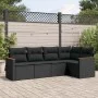Gartenmöbel-Set, 5-teilig, mit schwarzen Polstern aus synthetischem Rattan. von , Gartensets - Ref: Foro24-3225943, Preis: 33...