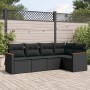 Gartenmöbel-Set, 5-teilig, mit schwarzen Polstern aus synthetischem Rattan. von , Gartensets - Ref: Foro24-3225943, Preis: 33...