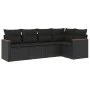 Gartenmöbel-Set, 5-teilig, mit schwarzen Polstern aus synthetischem Rattan. von , Gartensets - Ref: Foro24-3225943, Preis: 33...