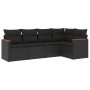 Gartenmöbel-Set, 5-teilig, mit schwarzen Polstern aus synthetischem Rattan. von , Gartensets - Ref: Foro24-3225943, Preis: 33...