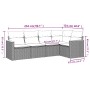 Gartenmöbel-Set, 5-teilig, mit schwarzen Polstern aus synthetischem Rattan. von , Gartensets - Ref: Foro24-3225943, Preis: 33...