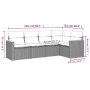 Gartensofa-Set mit 5-teiligen Kissen aus grauem synthetischem Rattan von , Gartensets - Ref: Foro24-3225948, Preis: 307,98 €,...