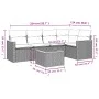 Gartenmöbel-Set, 6-teilig, mit grauen Polstern aus synthetischem Rattan. von , Gartensets - Ref: Foro24-3225955, Preis: 346,5...