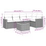 Gartenmöbel-Set, 6-teilig, mit grauen Polstern aus synthetischem Rattan. von , Gartensets - Ref: Foro24-3225955, Preis: 335,3...