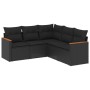 Gartenmöbel-Set, 5-teilig, mit schwarzen Polstern aus synthetischem Rattan. von , Gartensets - Ref: Foro24-3225957, Preis: 33...