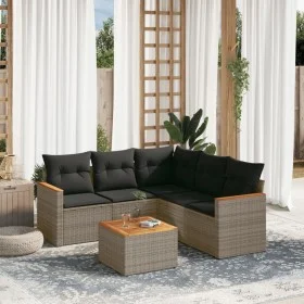 Gartenmöbel-Set, 6-teilig, mit grauen Polstern aus synthetischem Rattan. von , Gartensets - Ref: Foro24-3225969, Preis: 346,5...