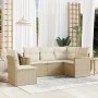 Juego de sofás jardín con cojines 5 pzas ratán sintético beige by , Garden sets - Ref: Foro24-3225974, Price: 368,97 €, Disco...