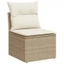 Gartensofa-Set mit 6-teiligen Kissen aus synthetischem Rattan in Beige. von , Gartensets - Ref: Foro24-3225981, Preis: 416,92...